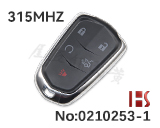 캐딜락 자동차 5 버튼 스마트 키 (315MHZ, ASK, ID46)